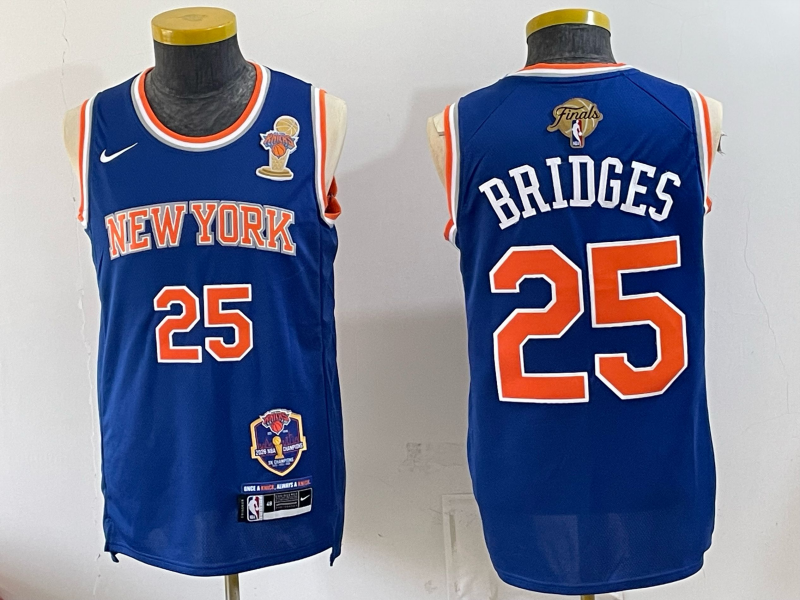 Men New York Knicks #25 Bridges blue 2026 Nike NBA jersey 0722021